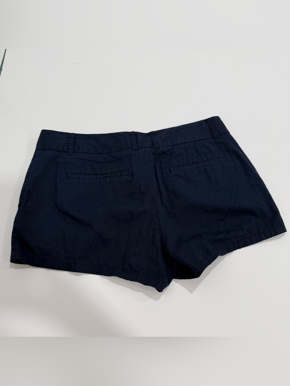 J. Crew Navy 100% Cotton Broken-In Chino Shorts Size 10 Preppy Coastal Summer - Picture 4 of 5